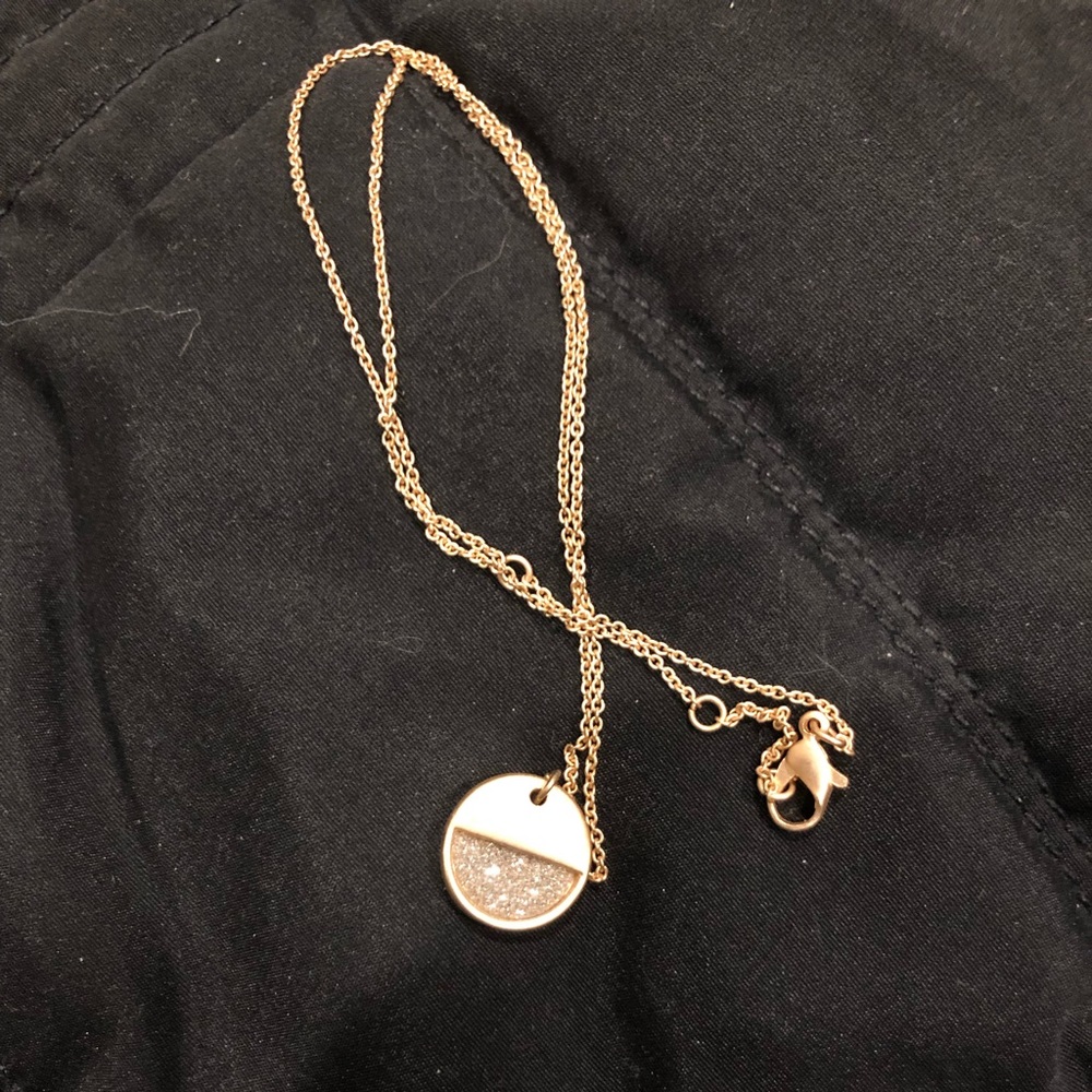 Gold and silver sparkle necklace